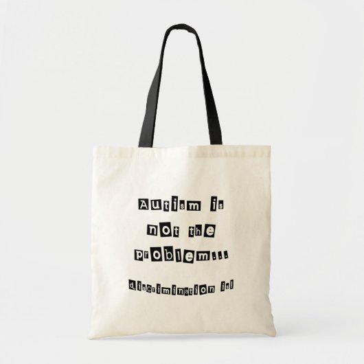 Autisme is geen probleem tote bag (Voorkant)