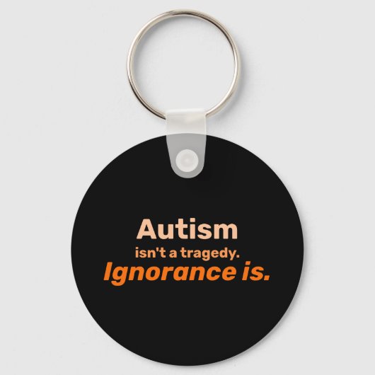Autisme is geen tragedie sleutelhanger (Voorkant)