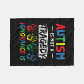 Autisme is geen tragisch ondersteunend bewustzijn fleece deken (Voorkant (Horizontaal))