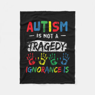 Autisme is geen tragisch ondersteunend bewustzijn fleece deken