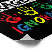 Autisme is geen tragisch ondersteunend bewustzijn poster (Hoek)