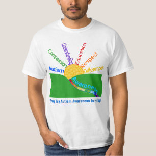 Autisme is het groeiende Sun-ontwerp T-shirt