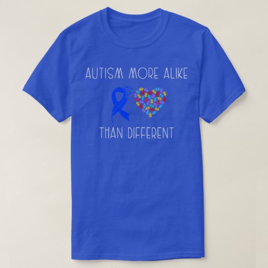 Autisme is meer hetzelfde dan verschillend t-shirt (Design voorkant)
