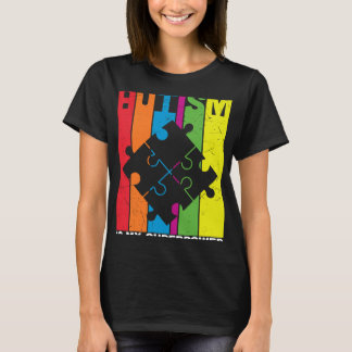 Autisme is mijn kleurrijke puzzel van Superpower T-shirt