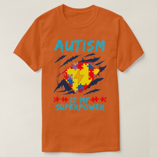 Autisme is mijn Mokken van Superpower Ts T-shirt (Design voorkant)