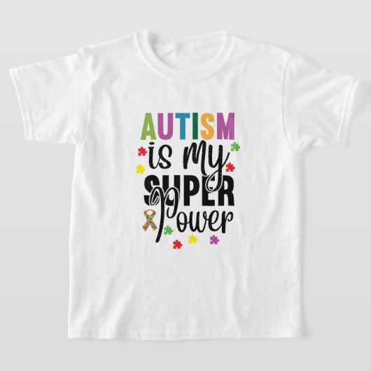 Autisme is mijn Super Power Kind T-shirt (Laagn)