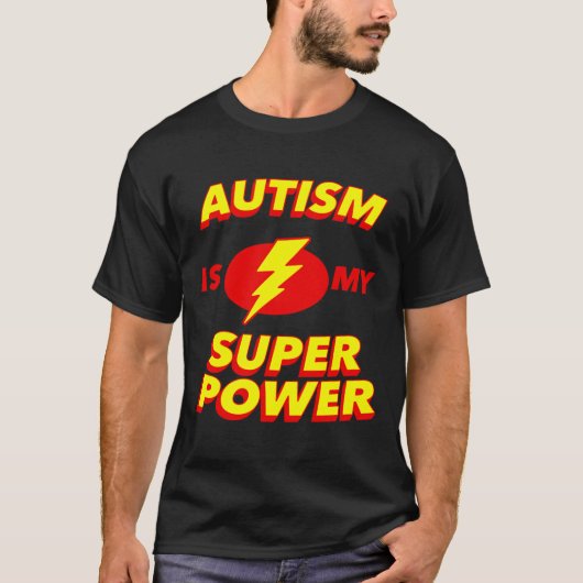 Autisme is mijn superenergiebewustzijn Super Hero T-shirt (Voorkant)