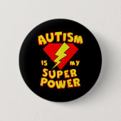 Autisme is mijn superheld Autism Awarenes Ronde Button 5,7 Cm (Voorkant)