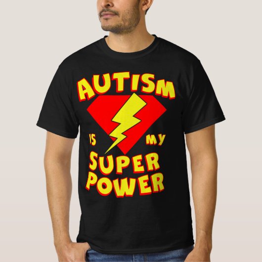 Autisme is mijn superheld Autism Awarenes T-shirt (Voorkant)