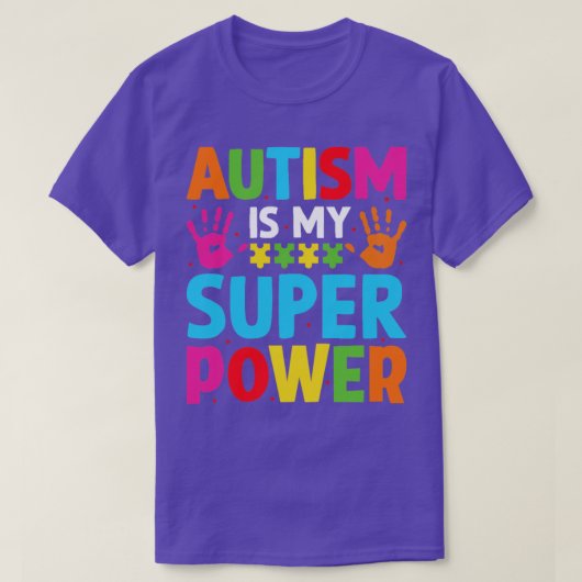 Autisme is mijn superkracht 1 t-shirt (Design voorkant)