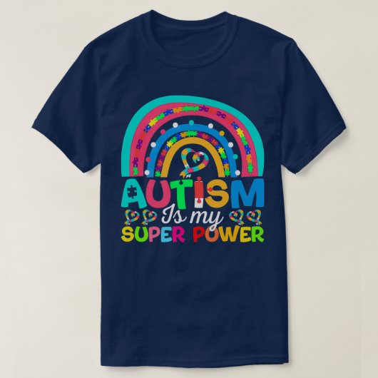 Autisme is mijn superkracht ADHD Puzzle Autisme Aw T-shirt (Design voorkant)