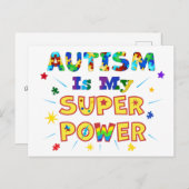 Autisme is mijn superkracht briefkaart (Voorkant / Achterkant)