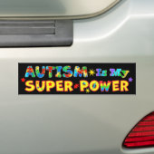 Autisme is mijn superkracht bumpersticker (Op auto)