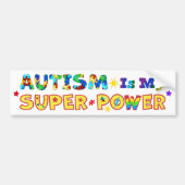 Autisme is mijn superkracht bumpersticker (Voorkant)