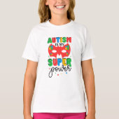Autisme is mijn superkracht, Cute Autism Awareness T-shirt (Voorkant)