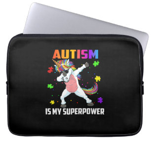 Autisme Is Mijn Superkracht Dabbing Eenhoorn Cadea Laptop Sleeve