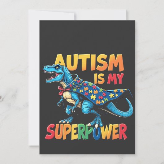 Autisme Is Mijn Superkracht Dinosaur Autisme Accep Aankondiging (Voorkant)