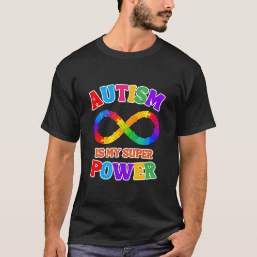 Autisme is mijn superkracht neurodiversiteitsgesch t-shirt (Voorkant)