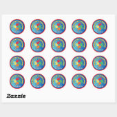 Autisme is mijn superkracht Persoonlijk Ronde Sticker (Vel)