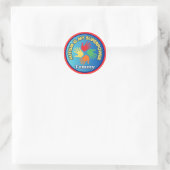 Autisme is mijn superkracht Persoonlijk Ronde Sticker (Tas)
