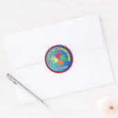 Autisme is mijn superkracht Persoonlijk Ronde Sticker (Envelop)