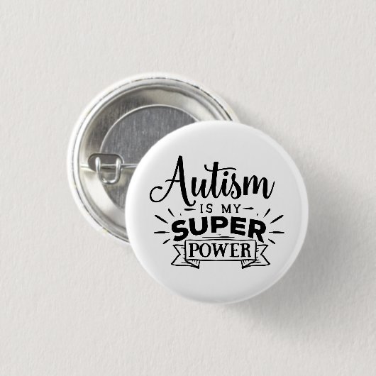 Autisme is mijn superkracht ronde button 3,2 cm (Voorkant /achterkant)