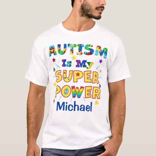 Autisme is mijn superkracht t-shirt (Voorkant)