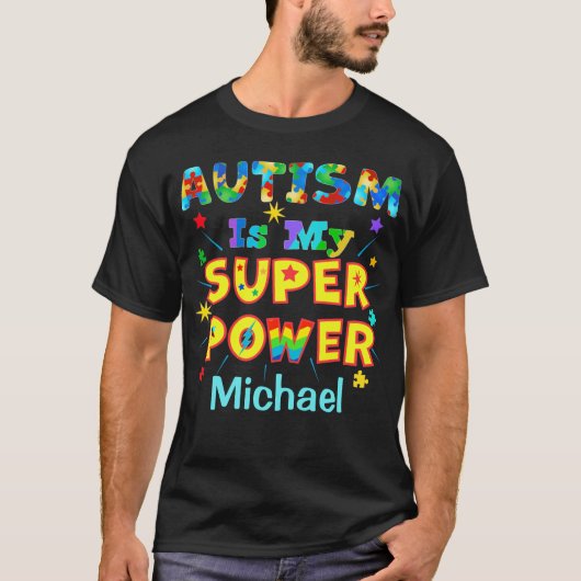 Autisme is mijn superkracht t-shirt (Voorkant)