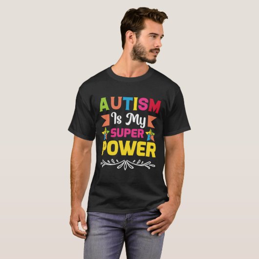 Autisme is mijn superkracht t-shirt (Voorkant volledig)
