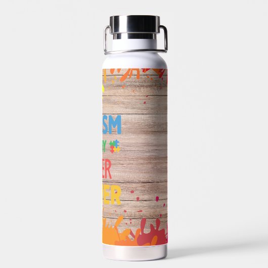 Autisme is mijn superkracht waterfles (Achterkant)