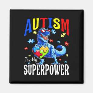 Autisme is mijn Superpower Autism Awareness Dinosa Magneet