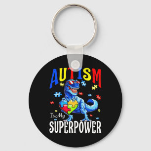 Autisme is mijn Superpower Autism Awareness Dinosa Sleutelhanger