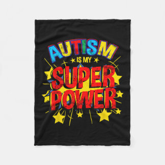 Autisme is mijn Superpower Autisme-bewustzijn Fleece Deken