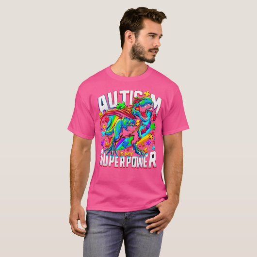 Autisme is mijn Superpower Autisme Bewustzijn T-Re T-shirt (Voorkant volledig)