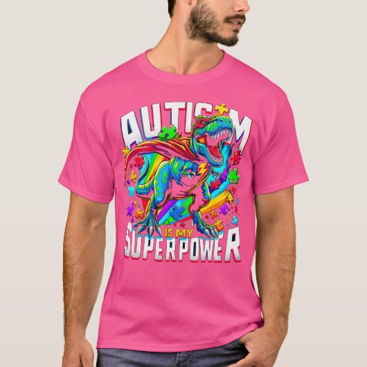Autisme is mijn Superpower Autisme Bewustzijn T-Re T-shirt (Voorkant)