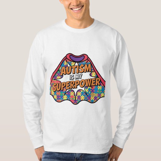 Autisme is mijn Superpower - Autisme Bewustzijn T-shirt (Voorkant)