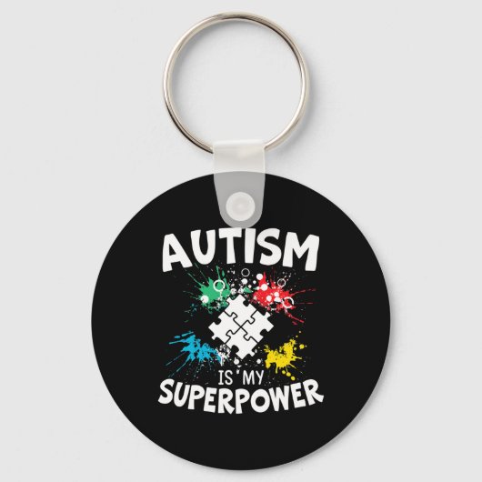 Autisme is mijn Superpower Autist Asd Disorder Aut Sleutelhanger (Voorkant)