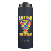 Autisme is mijn Superpower Autistic Support Awaren Thermosbeker (Voorkant)