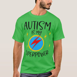 Autisme is mijn Superpower bliksem-energie T-shirt