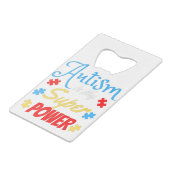 Autisme is mijn Superpower Creditkaart Flessenopener (Achterkant Gekanteld)