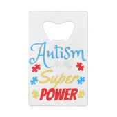 Autisme is mijn Superpower Creditkaart Flessenopener (Achterkant)