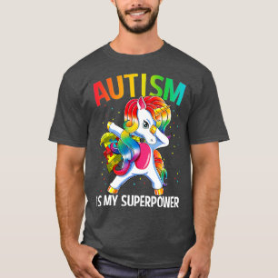 Autisme is mijn Superpower Dabbing Unicorn T-shirt