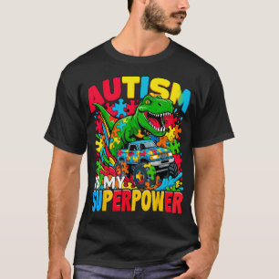 Autisme is mijn Superpower Dino Boys monstertruck T-shirt