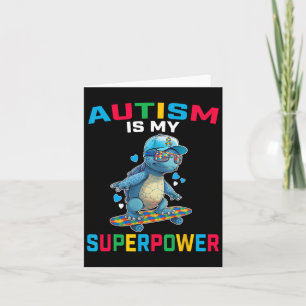 Autisme is mijn Superpower Dino puzzel bewustzijn Kaart