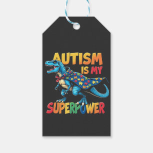 Autisme is mijn Superpower Dinosaur Autisme Awaren Cadeaulabel