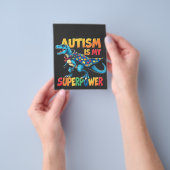 Autisme is mijn Superpower Dinosaur Autisme Awaren Flyer (Hand)