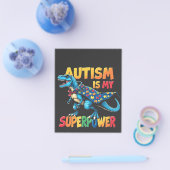 Autisme is mijn Superpower Dinosaur Autisme Awaren Flyer (Enkel)