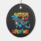 Autisme is mijn Superpower Dinosaur Autisme Awaren Keramisch Ornament (Links)