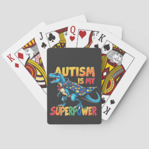Autisme is mijn Superpower Dinosaur Autisme Awaren Pokerkaarten
