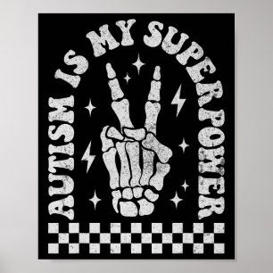 Autisme is mijn Superpower Groovy Autisme Bewustzi Poster